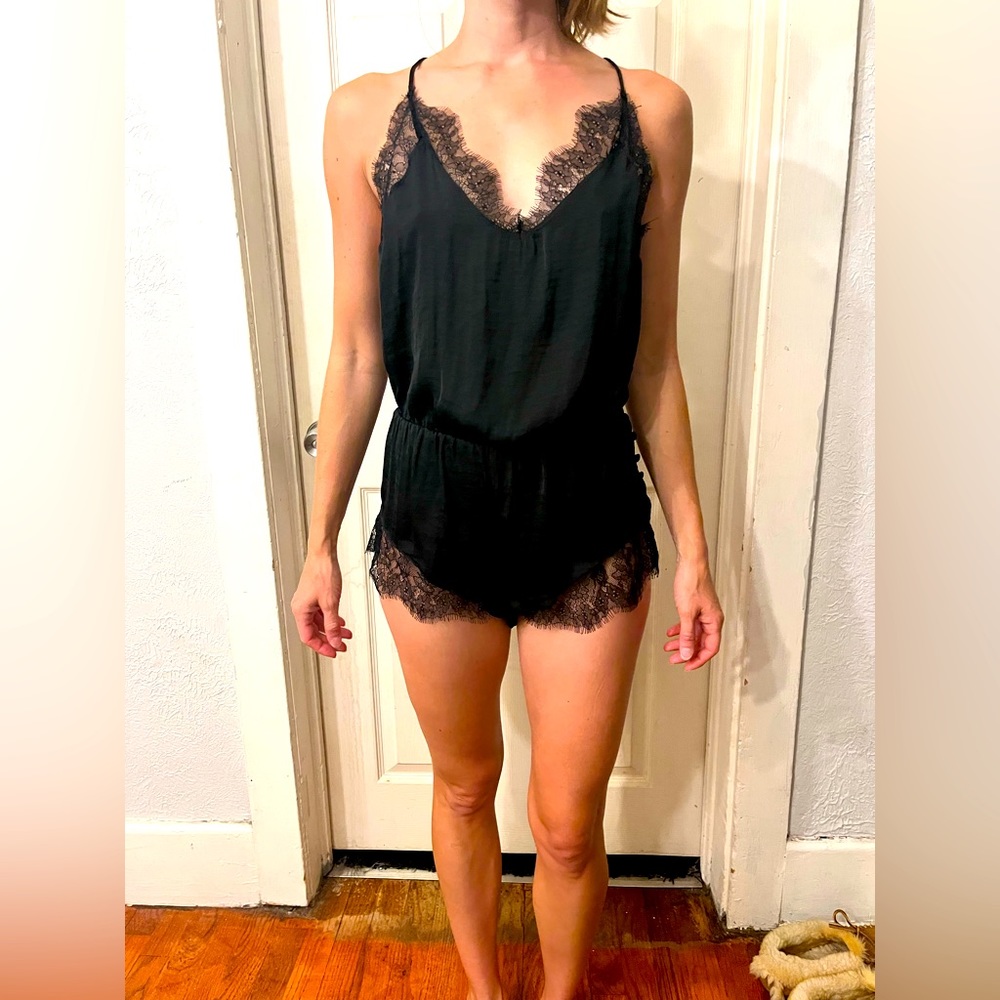 NEW WITH TAGS Free people got you teddy silky lacey bodysuit